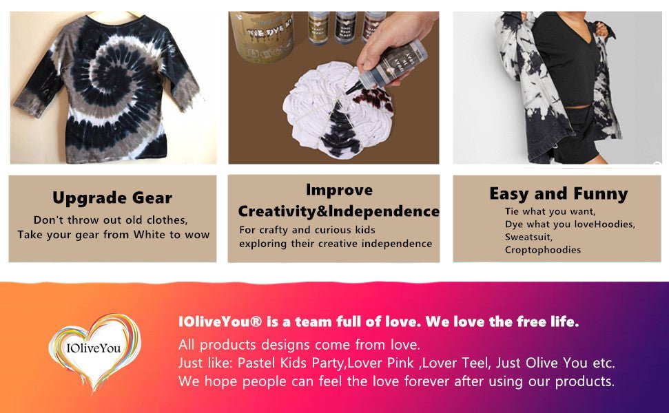 IOliveyou® Tie Dye Kit | Black Magic Theme