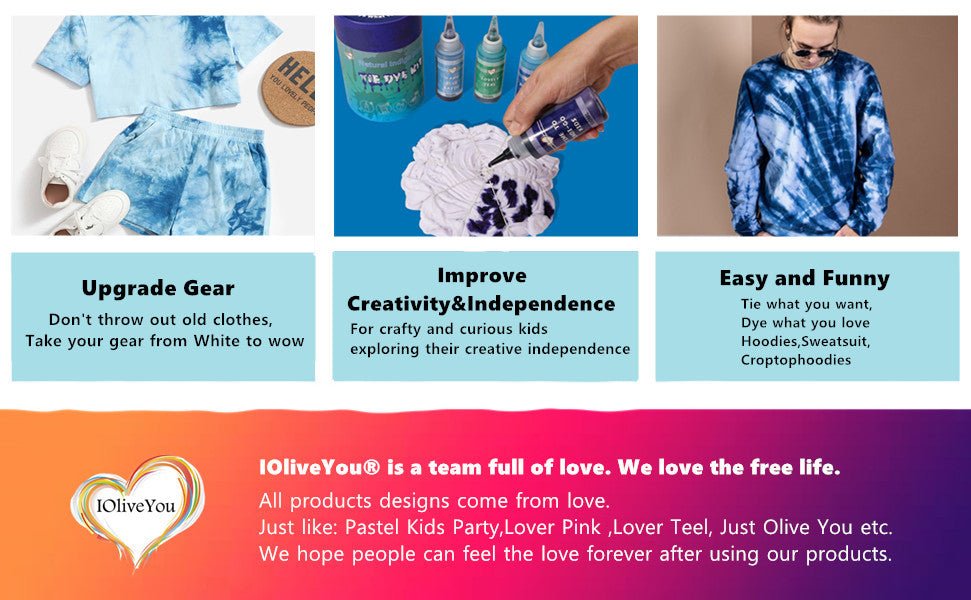 IOliveyou® Tie Dye Kit | Natural Indigo Blue Theme