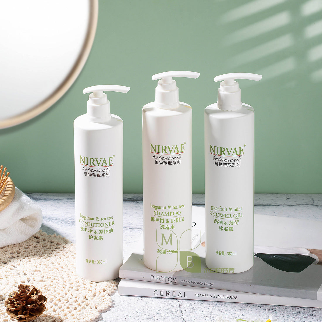 NIRVAE Shampoo &amp; Conditioner &amp; Shower Gel &amp; Moisturizer 360ml Sets For Courtyard by Marriott