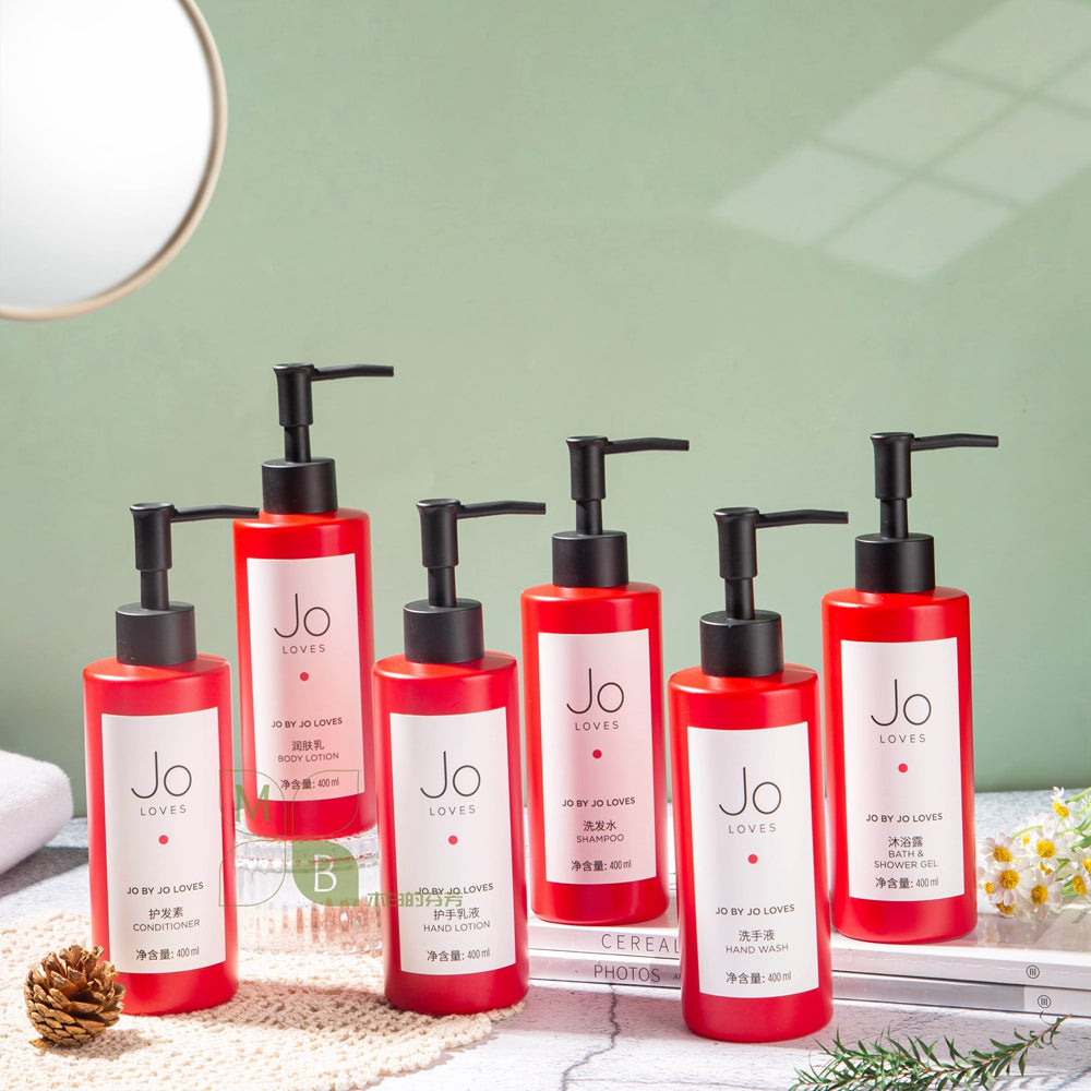 JO LOVES Shampoo &amp; Shower Gel &amp; Conditioner &amp; Body Lotion 400Ml Sets For Beloved Hotel