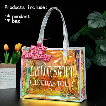 IOliveYou® Taylor Style Tote Bag | Holographic Laser Bags | Trendy Shopping Bags | Gift for Fans