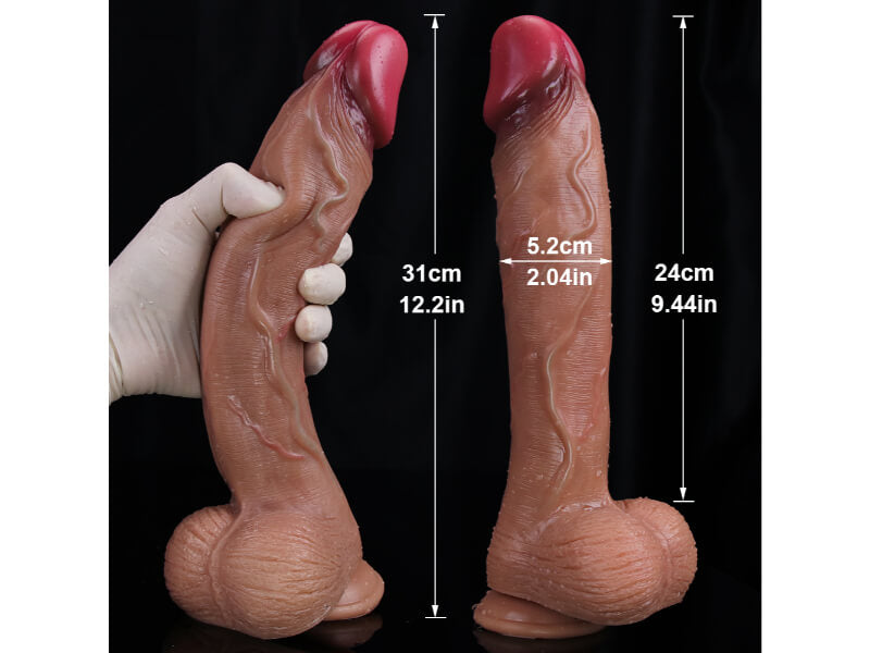 WATCH VIDEO. 12.2 Inch Realistic Lifelike Dildo