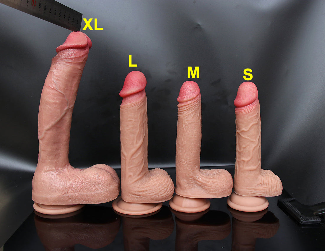 WATCH VIDEO.  4 Size Realistic Soft Suction Cup Dildos