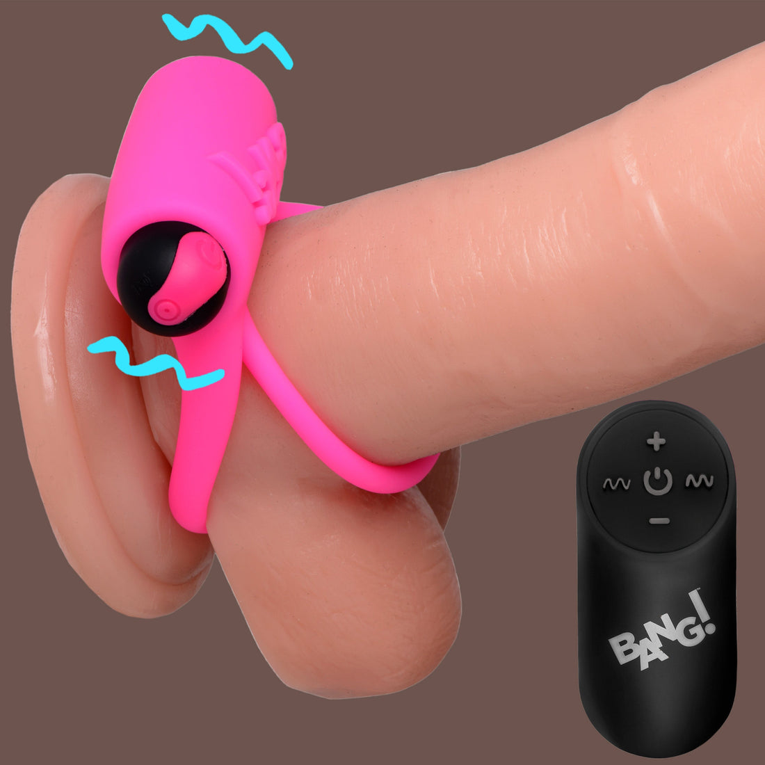 28X Remote Control Vibrating Cock Ring &amp; Bullet - Pink