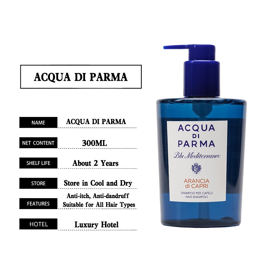 Acqua Di Parma Blue Mediterraneo Shampoo &amp; Conditioner &amp; Shower Gel &amp; Body Lotion 300ML