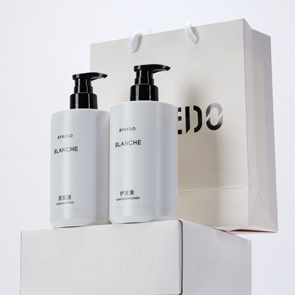 BYREDO BLANCHE Shampoing &amp; Gel douche &amp; Conditionneur &amp; Lotion pour le corps &amp; Liquide de lavage des mains 450 ml