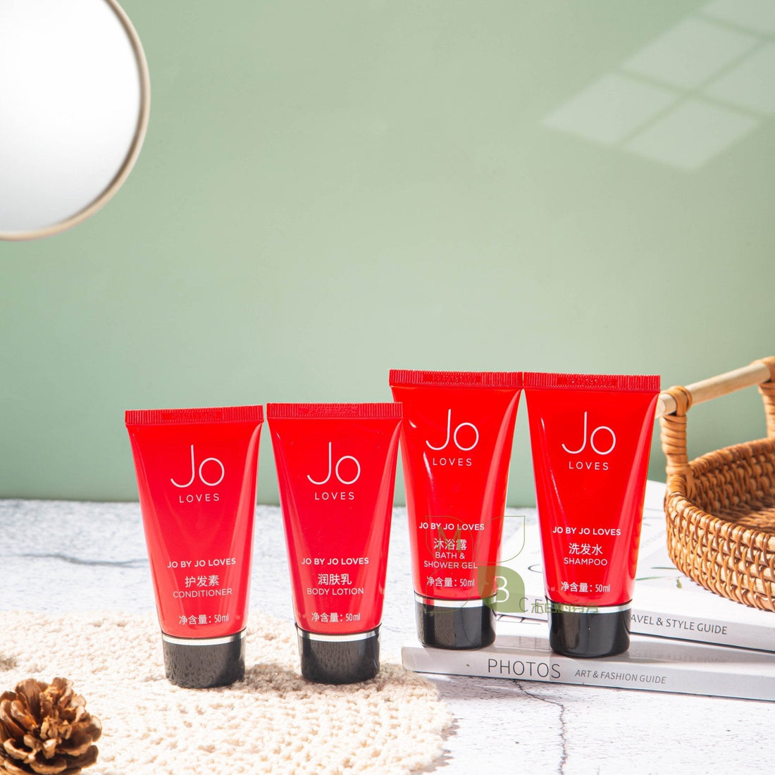 JO LOVES Shampoo &amp; Shower Gel &amp; Conditioner &amp; Body Lotion 50Ml 1.7 oz