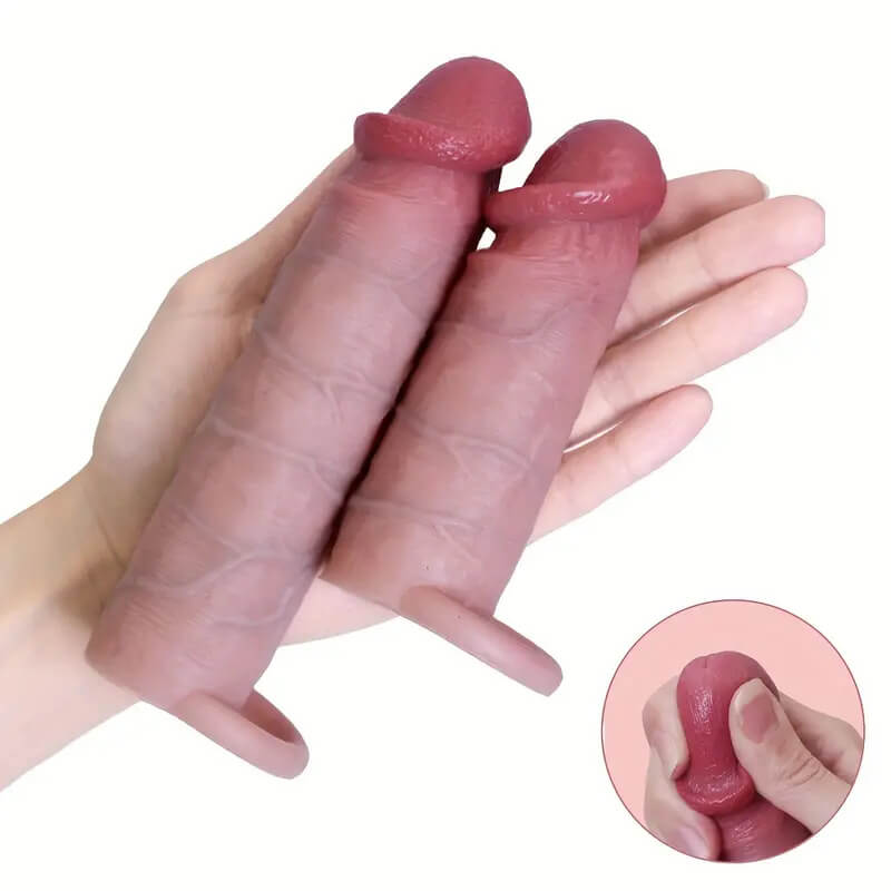 3 Size Realistic Penis Sleeve Penis Extender