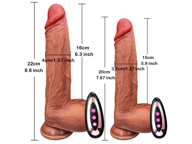 3 in 1 Vibrating Thrusting Realistic Penis Dildo with Remote Control