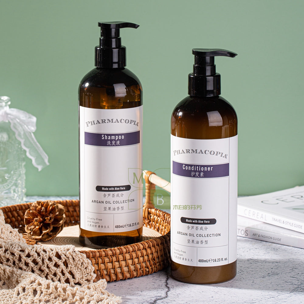 PHARMACOPIA Shampoo &amp; Conditioner &amp; Shower Gel &amp; Moisturizer 480ml Sets For Hyatt Hotel