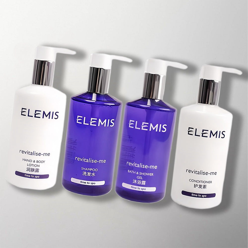 VOCO shampoo and conditioner and body &amp; hand lotion and shower gel elemis toiletries 4 per bundle