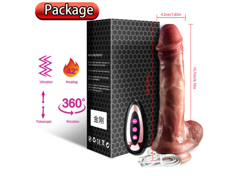 4 in 1 Vibrating Realistic Penis Dildo with Remote Control Harness Optional