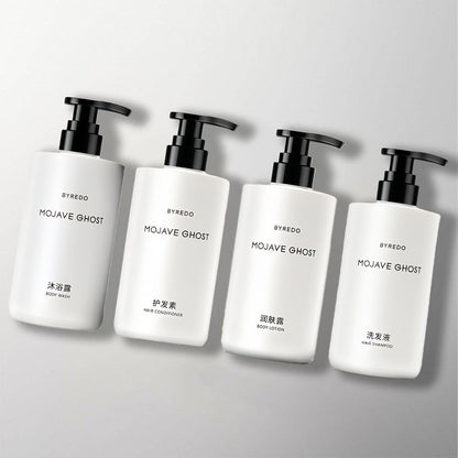 BYREDO MOJAVE GHOST Shampoo Shower Gel Conditioner Body Lotion for Conrad Hotel Toiletries.