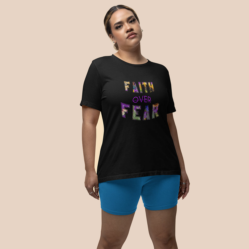 FAITH OVER FEAR |  Women Plus Size Tshirt