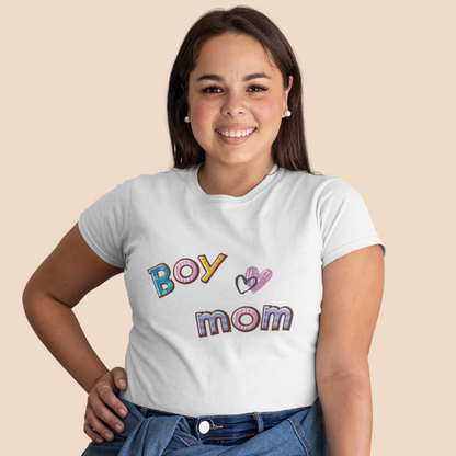 Boy Love Mom |  Women Plus Size Tshirt