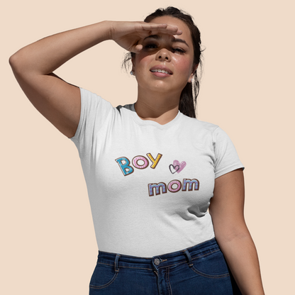 Boy Love Mom |  Women Plus Size Tshirt