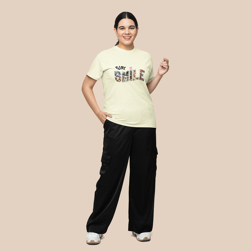 GIRL SMILE |  Women Plus Size Tshirt