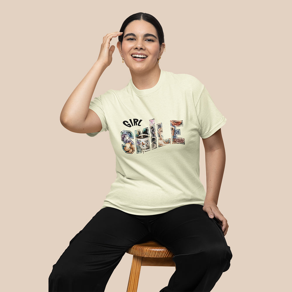 GIRL SMILE |  Women Plus Size Tshirt