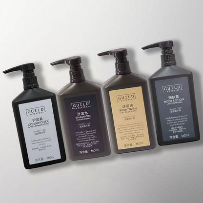 GUILD PEPPER Shampoo Conditioner Shower Gel Body Lotion for Sheraton Hotel Toiletries.