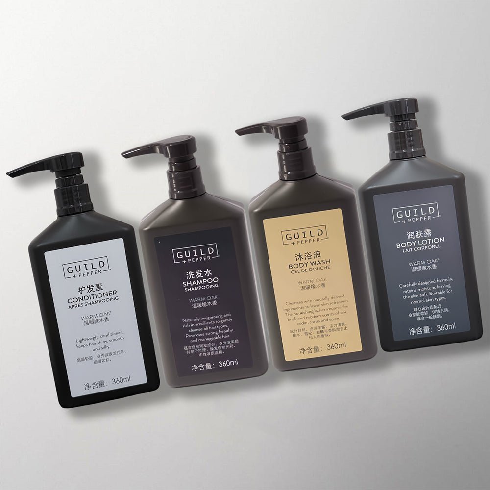 GUILD PEPPER Shampoo &amp; Conditioner &amp; Shower Gel &amp; Body Lotion 360ML