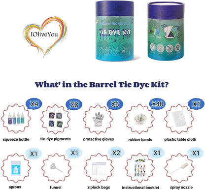 IOliveYou® Tie Dye Kit | Natural Indigo Blue Theme