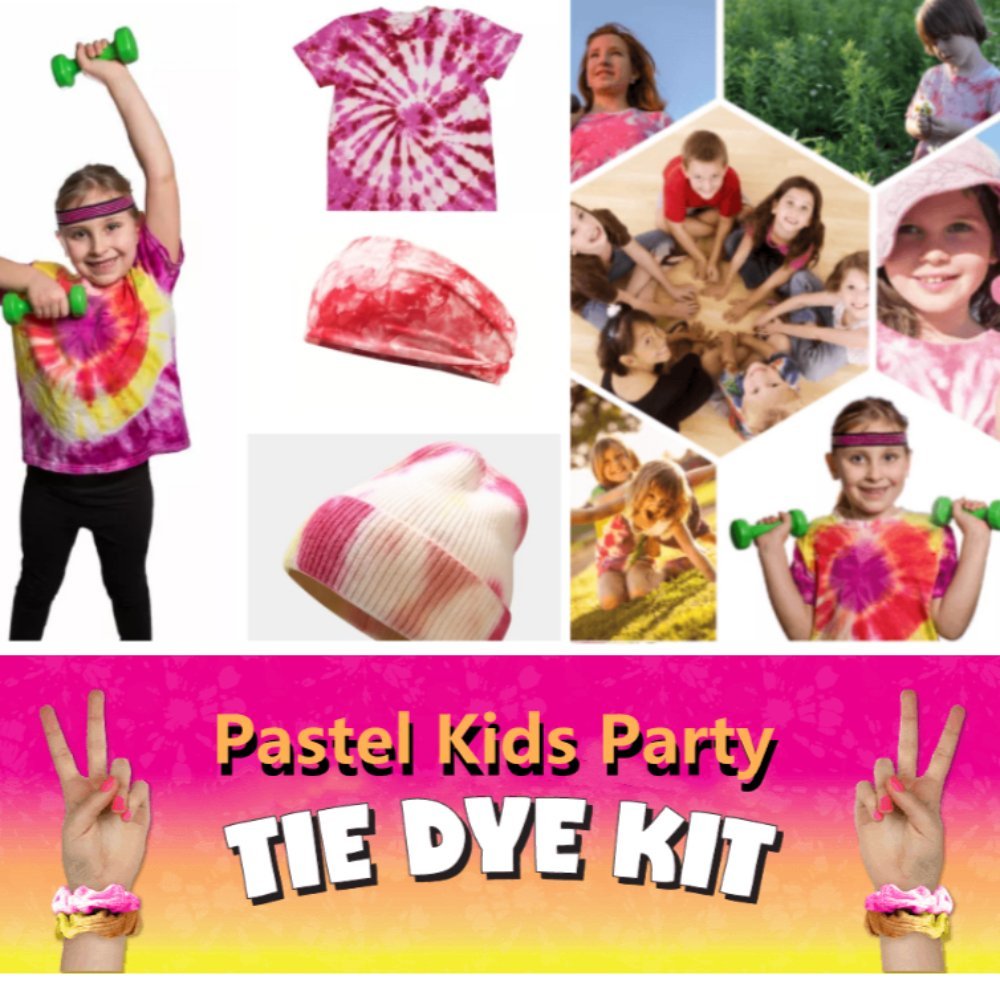 IOliveYou® Tie Dye Kit | Pastel Kids Party Theme