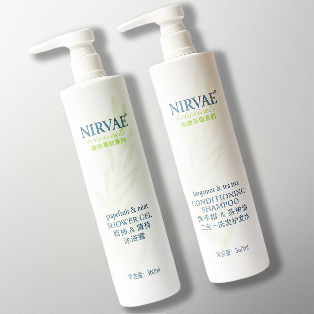 NIRVAE Botanicals Conditioning Shampoo Shower Gel for for Wanfeng Hotel Toiletries.