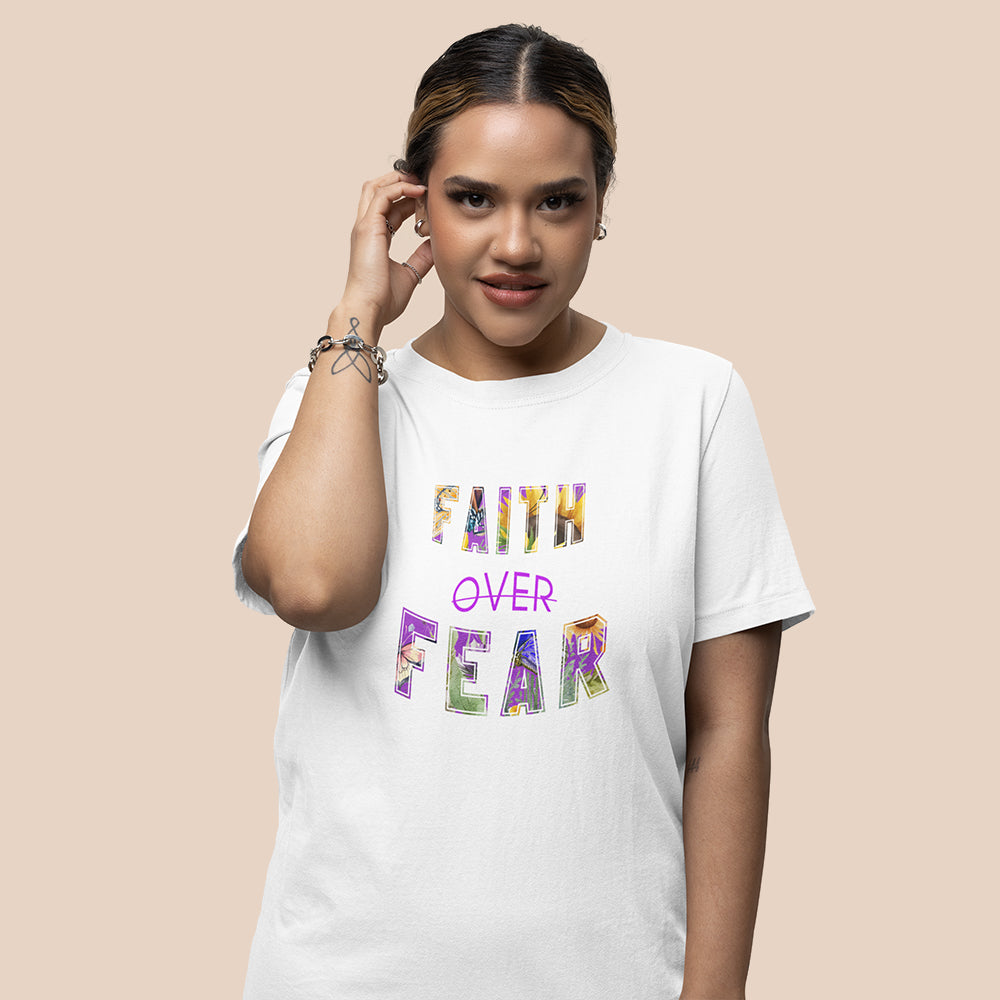 FAITH OVER FEAR |  Women Plus Size Tshirt