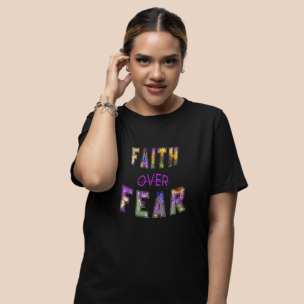 FAITH OVER FEAR |  Women Plus Size Tshirt